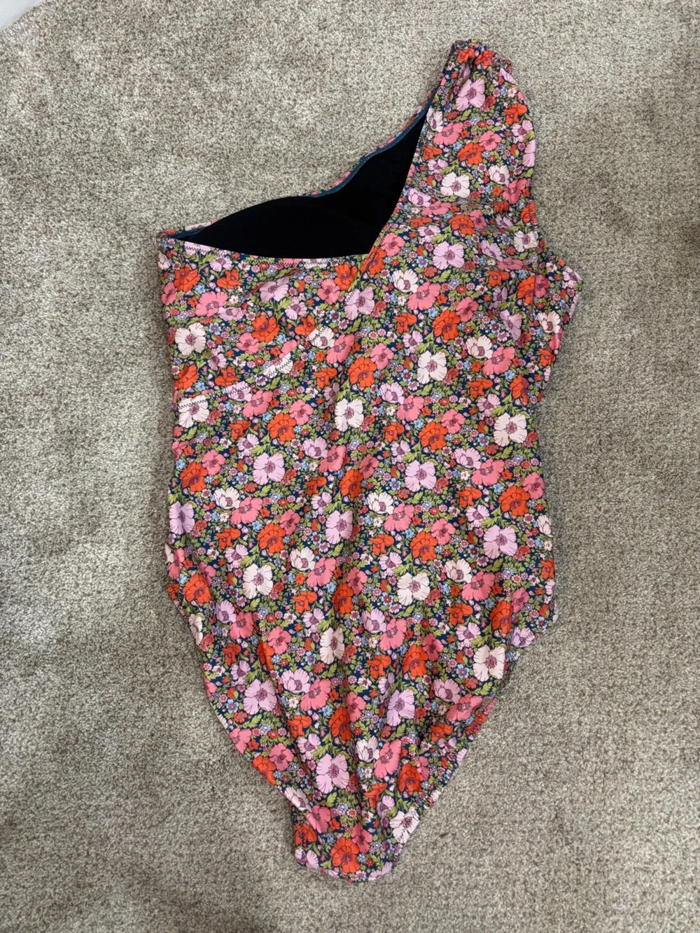 J. Crew Ruched One-Shoulder One-Piece in Liberty Floral Meadow Song Size 14